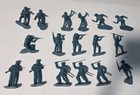 Vintage Marx Civil War Union Soldiers Blue Plastic 54mm Lot Of 17 Made Usa Lot 2
