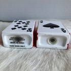Vintage Poker Cards Salt   Pepper Shaker Spades Blackjack 10 ace New In Box 