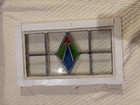 Leaded Stained Glass Window  diamond Design  - Great Hanging Decor