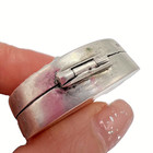 Vintage 925 Sterling Silver Pill Box Art Deco Lady Snuff Box Hallmarked England