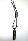 Tibetan Buddhist Sacred Om Mantra  Recycled Yak Bone Adjustable Pendant Necklace