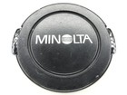 Minolta 55mm Genuine Black   Silver Snap On Front Camera Lens Cap