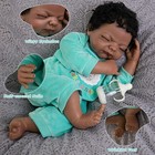 Reborn Baby Dolls Girl Doll 22inch African American Lifelike Newborn Baby Girl D