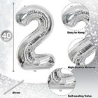26 Balloons Number  Giant Silver Number 2   6 Helium Foil Balloon For Women 2   