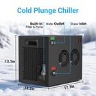 Water Chiller For Cold Plunge Tubs 1 3 Hp Upgraded Ice Bath Chiller With Filter
