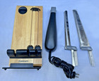 Cuisinart Electric Knife Set With Wood Stand Ck40 Excellent Pre-owned Condition 