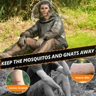 Unisex Mosquito Suit Anti Bug Breathable Net Mesh Jacket   Pants Outdoor Protect