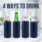 4 In 1 Universal Can Cooler - Navy Blue  Beer Cozy  Slim Can Cooler  Coozie     