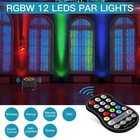 8pcs Battery Led Par Light Rgbw Stage Flat Strobe Light Par Light Effect Disco