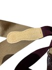 Martin Dingman Suspenders Braces Tan Leather Brass Button