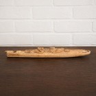 Vintage Hand Carved Wood Ship Model Primitive Folk Art Naval Decor