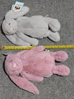 Jellycat Bashful Tulip Pink   Grey Bunny Rabbit Stuffed Plush Toy 8  Lot