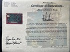 Atocha Shipwreck Musketball Fisher Coa  Plastic Bag And Black Pouch