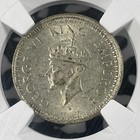 1945- b  India 1 4 Rupee Ngc Au58 Lot g3298 Silver  Large  5 