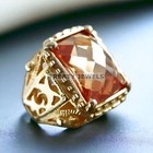 Citrine Cushion Cut With 14k Solid Yellow Gold Ring For Men s  445