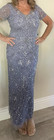 Pissarro Nights Lavender Beaded Mesh Evening  Mother Of The Bride Gown Size 8 10