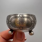 1891 Original Antique Imperial Silver 84 Engraved Caviar Bowl Salt Cellar 21 7gr