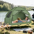 Camping Tent Single Person Folding Cot Combo covered Outdoor Bed Shade  Portable