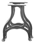 Pair Of Raw Pear Shaped Industrial Machine Cast Iron Table Legs