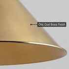 14  Industrial Metal Cone Replacement Shades  1-5 8  Fitter Opening Cool Brass