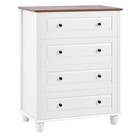 4-drawer Anti-scratch Paint Finish Chest Of Drawers Bedroom Cabinet