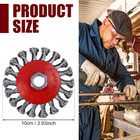 24 Pcs Wire Wheel Brush Wire Wheels With 5 8 -11 Threaded Arbor For 4 1 2 Angle
