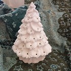 Ceramic Bisque Spruce Christmas Tree With Holes For Bulbs cut Out For Light Kit