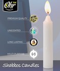 Ner Mitzvah Shabbos Candles - 3 Hour Burn Time - 12 Pack