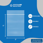 Spartan Industrial - 3    X 5     1000 Count  2 Mil Clear Reclosable Zip Plastic Po