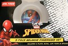 New Marvel Spider-man 5pc Boys  Multicolor Melamine Dinnerware Set