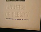 John Deere Vintage History Booklet Brochure 1962 Makers Of Plenty Illustrated