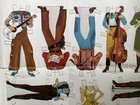 Vintage Full Sheet Uncut Outfits For Country Western Paper Doll Set - No Dolls