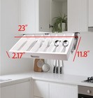 Pull Down Silverware Rack  Under Cabinet Kitchen Storage Organizer  Counter More