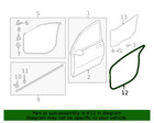 Genuine Mitsubishi Weather-strip On Body 5725a265