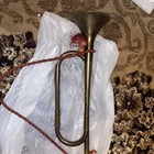 Modified Vintage 14  Brass Bugle   Red Rope India