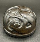 Vintage Irish  Wood Art Deco Celtic Design Paperweight Owen Irish Turf Craft