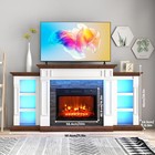 71  Electric Fireplace W  Mantel Led Light Fireplace Tv Stand For Tvs Up To 80 