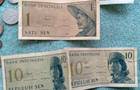 Lot Of Vintage Foreign Coins   Foreign Paper Currency 1920 s To 1970 s