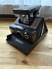 Polaroid Sx-70 Land Camera Model 3 Black Plastic Brown Leather