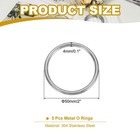 5 Pcs 2 Inch Metal O Ring 304 Stainless Steel Welded O Ring 4x50mm