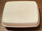 Tupperware Vintage 1518-5 Meat Keeper Marinade Container 1519-2 Lid Paprika Red