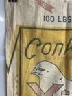 Antique Conkeys Y-o Egg Mash Chick Starter Feed Sack Bright Yellow Nice  Ne