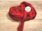 Recycled Sari Silk Roving  2 Pak  1 Ounce Each Of Red And Pink