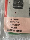Vintage Bucilla Christmas Needlework Felt sequin    holiday    Napkin Rings Kit