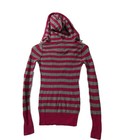 Victoria   s Secret Pink Y2k Gray Hot Pink Stripe Hoodie Sweater Women   s Small