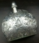 Vintage Mid-century Japanese Sterling Silver Designer Perfume   Snuff Bottle