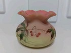 Antique Victorian Stourbridge Vase Burmese Thomas Webb Late 1890 s Uranium