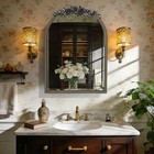 30   Recessed Or Surface Mount Medicine Cabinet Mirror W  Shelves Bronze Carving