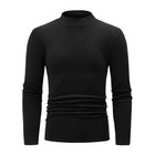 Men Long Sleeve Slim Fit Stretch T-shirt Mock Neck Turtleneck Pullover Tops