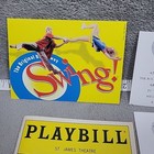 Swing  Broadway Playbill     St  James Theatre     W  3 Cast Slips  Card Free Ship